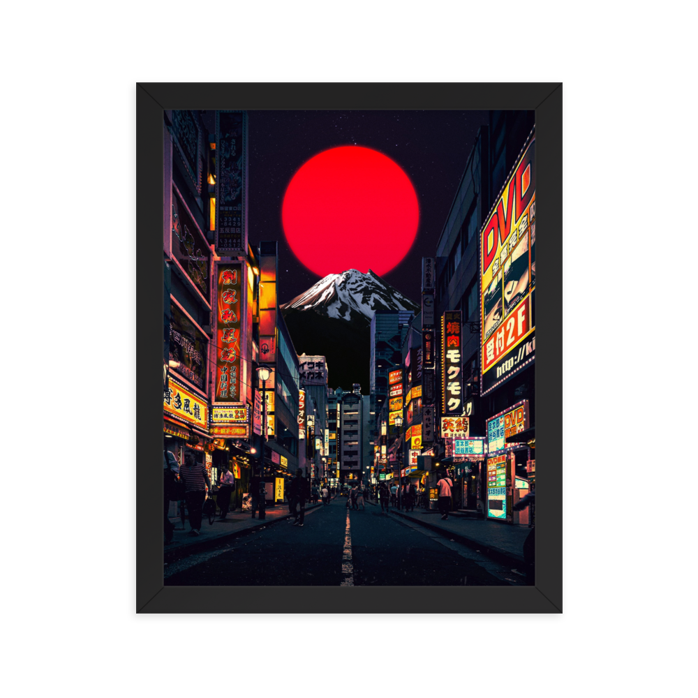 "JAPAN." framed print