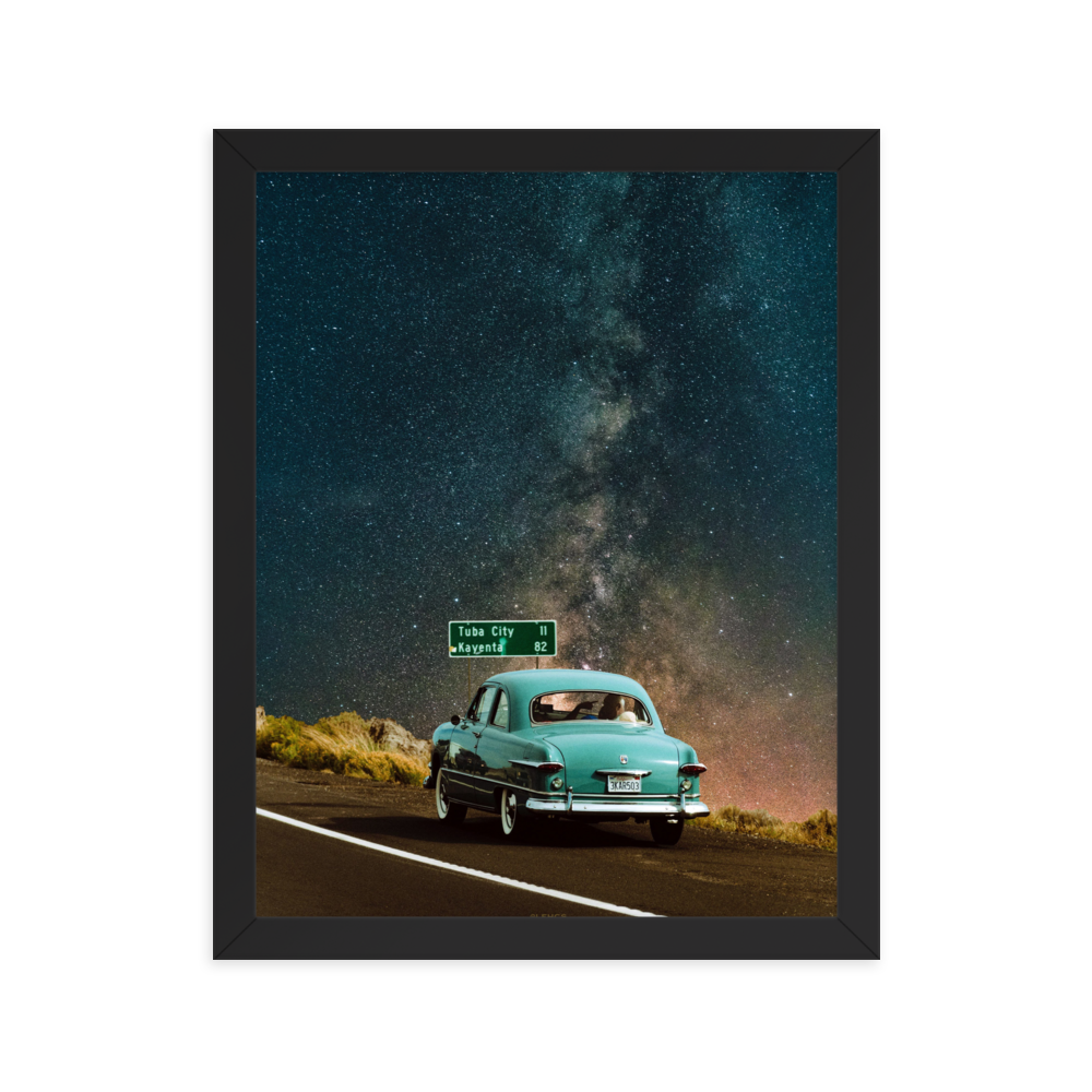 "STANDING STILL." Framed print