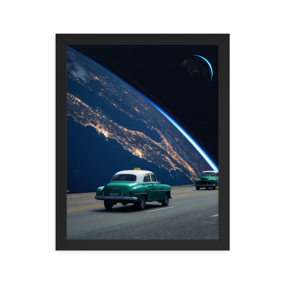 "CUBAGALACTICA." Framed print