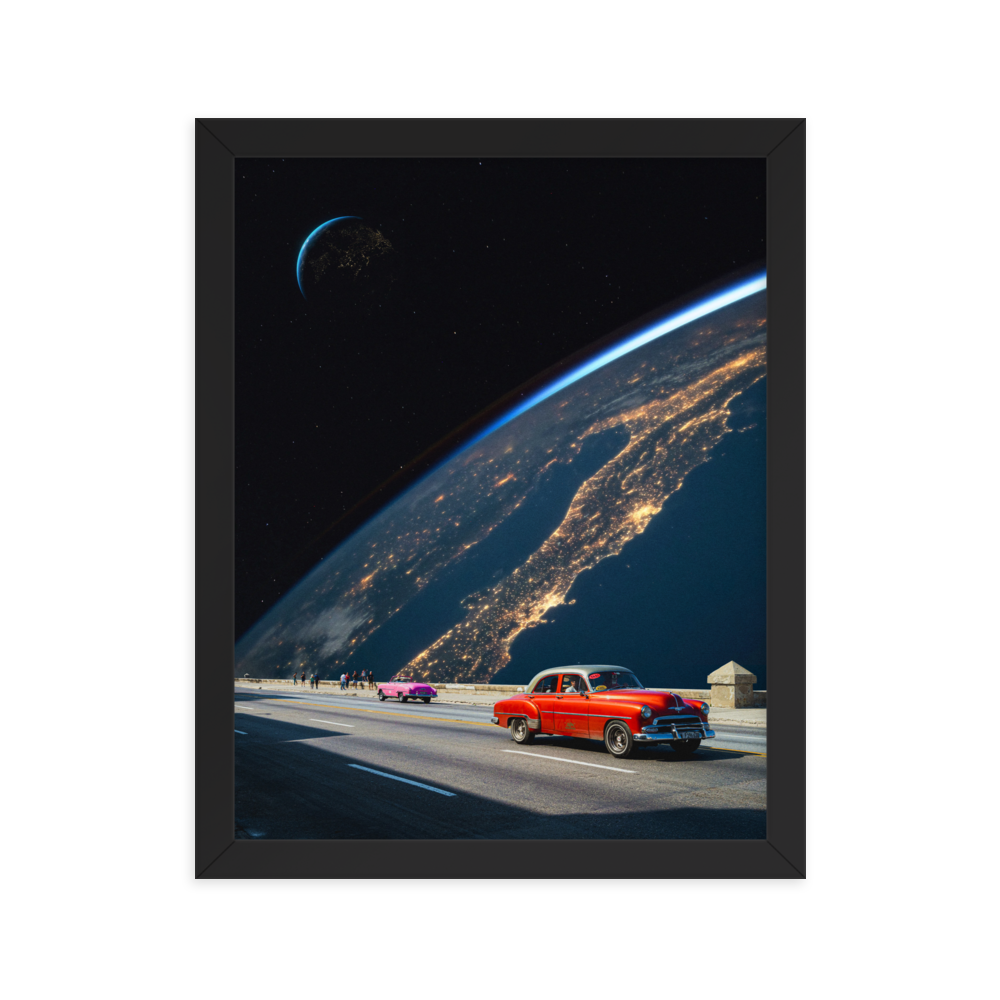 "COMMUTE." Framed print