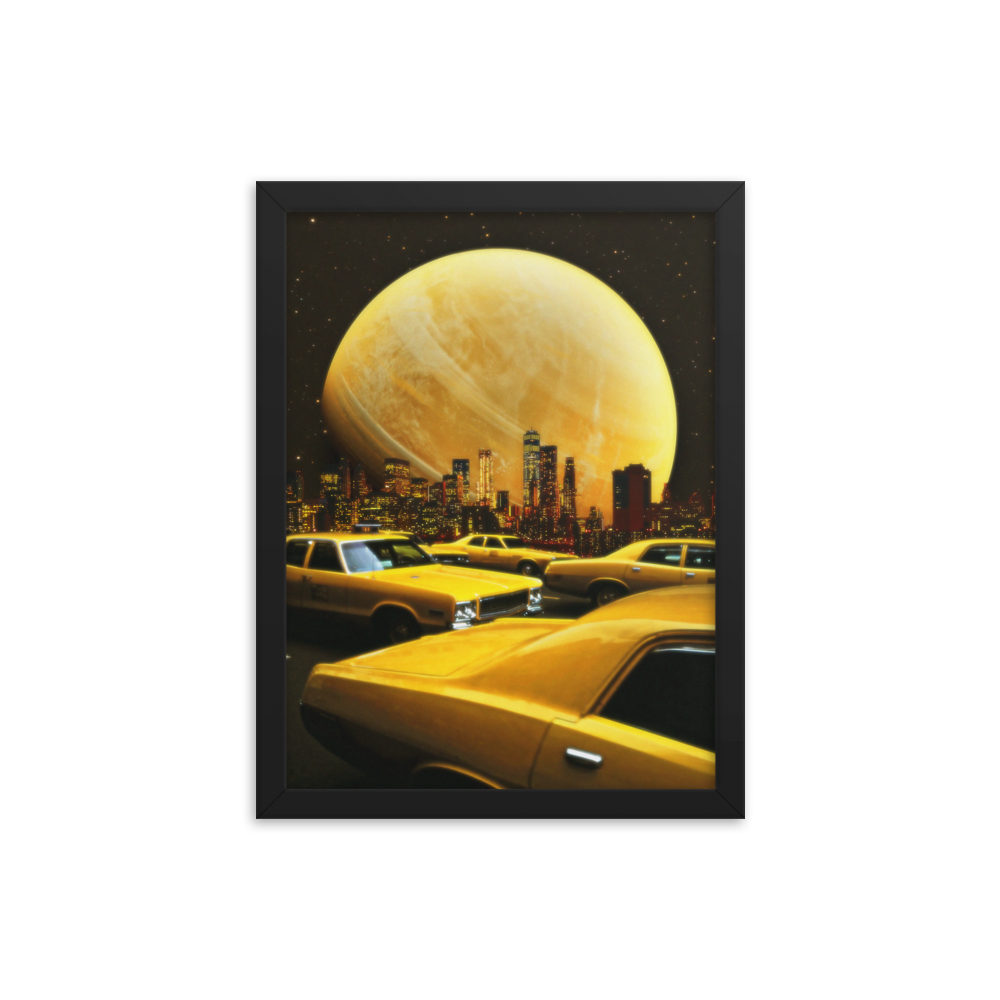 "TAXI." Framed print