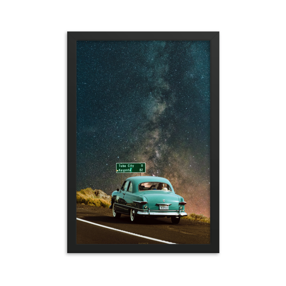 "STANDING STILL." Framed print