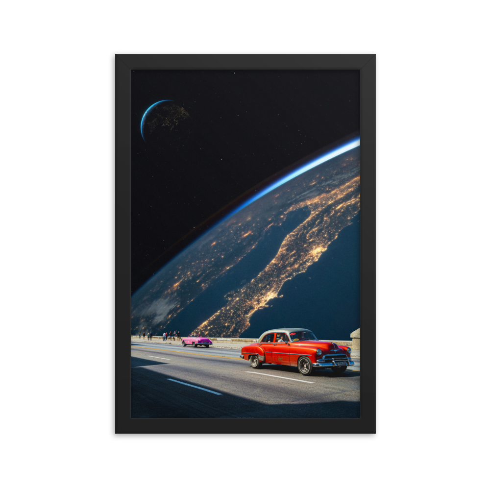 "COMMUTE." Framed print