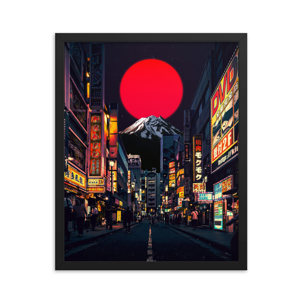 "JAPAN." framed print