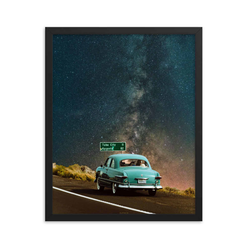 "STANDING STILL." Framed print