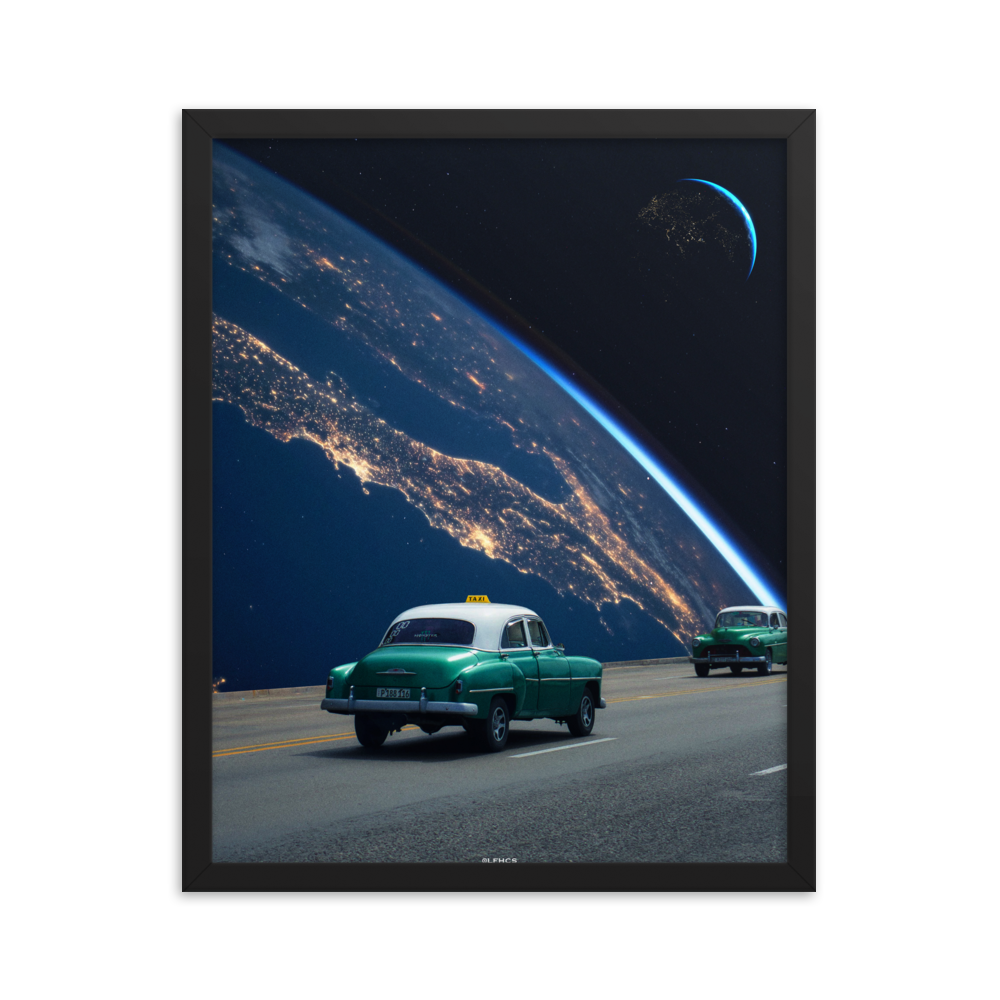 "CUBAGALACTICA." Framed print