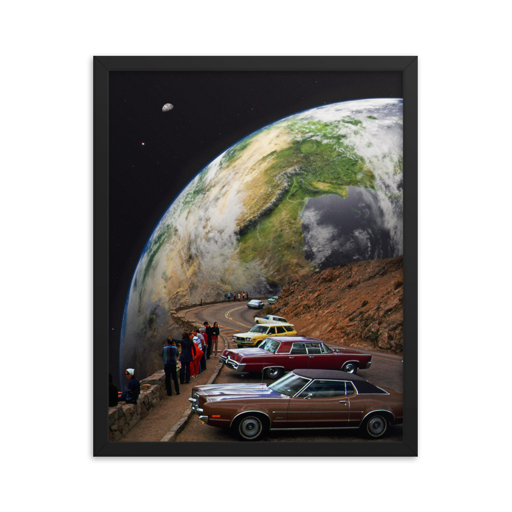 "THE CURVE." Framed print