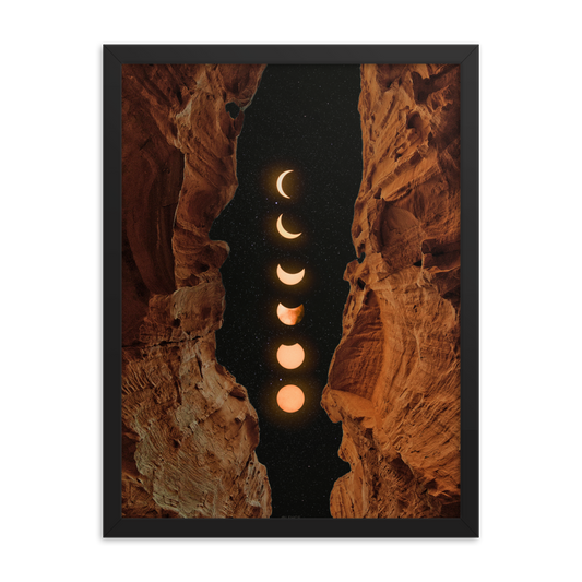 "PHASES." framed print