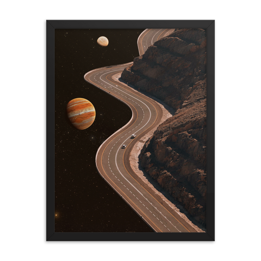 "SCENIC DRIVE. Framed print