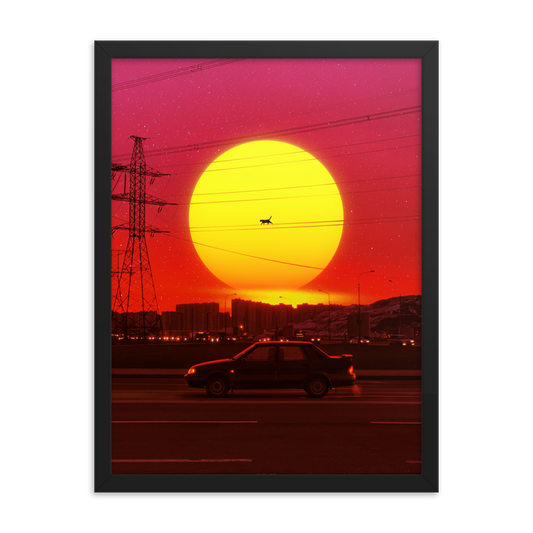 "RETROSUN." Framed print