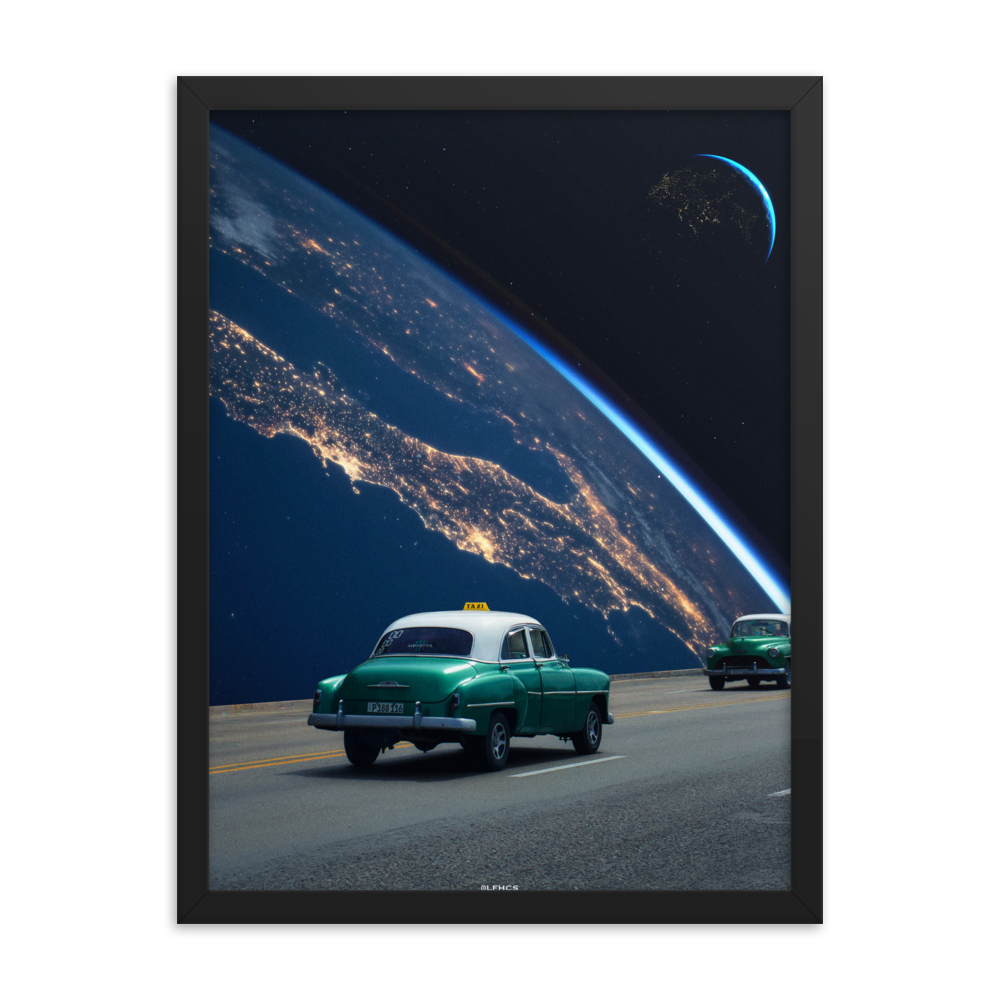 "CUBAGALACTICA." Framed print