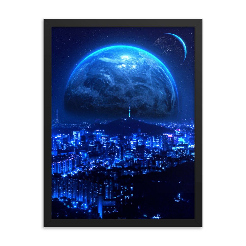 "2AM IN SEOUL." Framed print