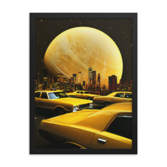 "TAXI." Framed print