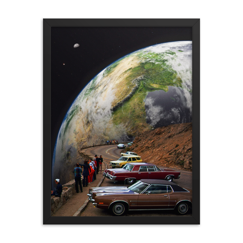 "THE CURVE." Framed print