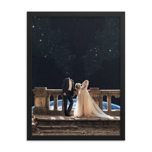 "JUST MARRIED." Framed print