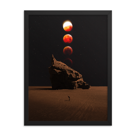 "FEELING THE PHASES." Framed print