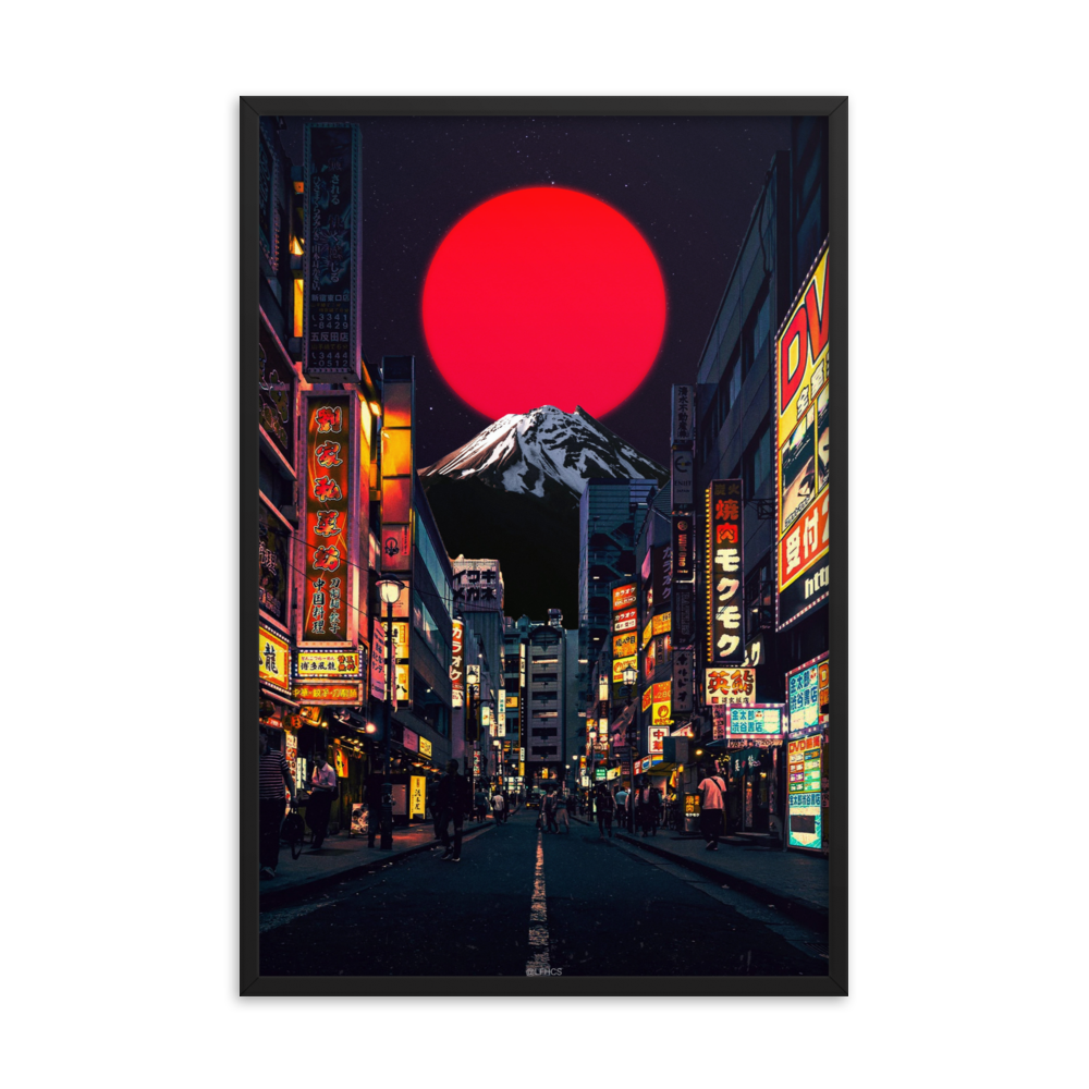 "JAPAN." framed print