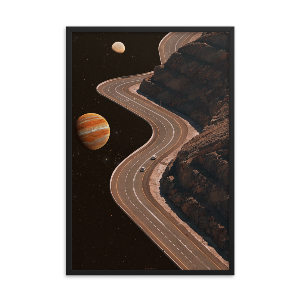 "SCENIC DRIVE. Framed print