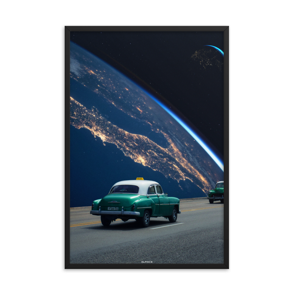 "CUBAGALACTICA." Framed print