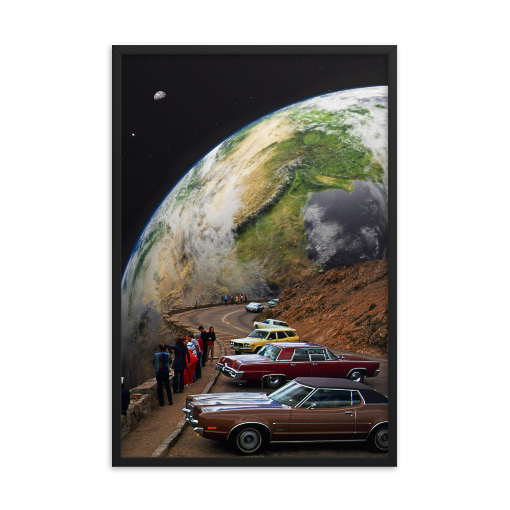 "THE CURVE." Framed print