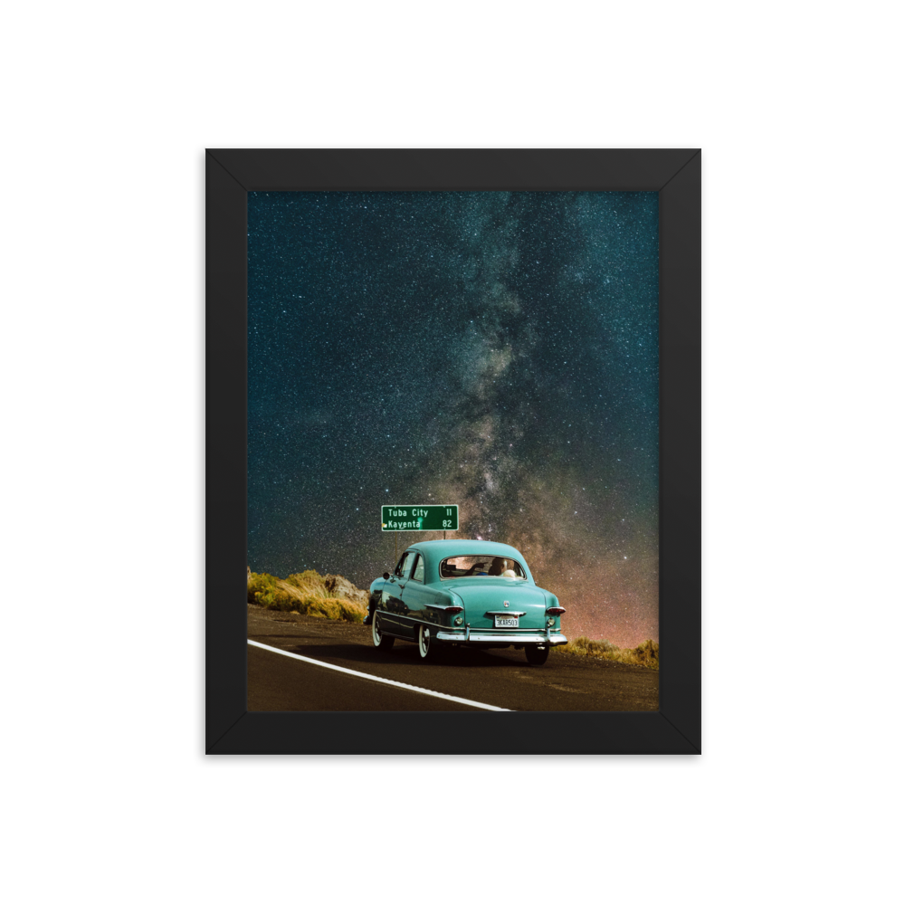 "STANDING STILL." Framed print