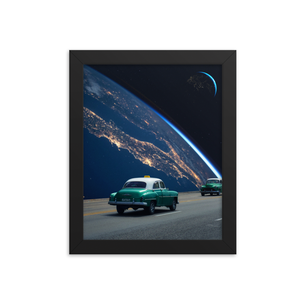 "CUBAGALACTICA." Framed print