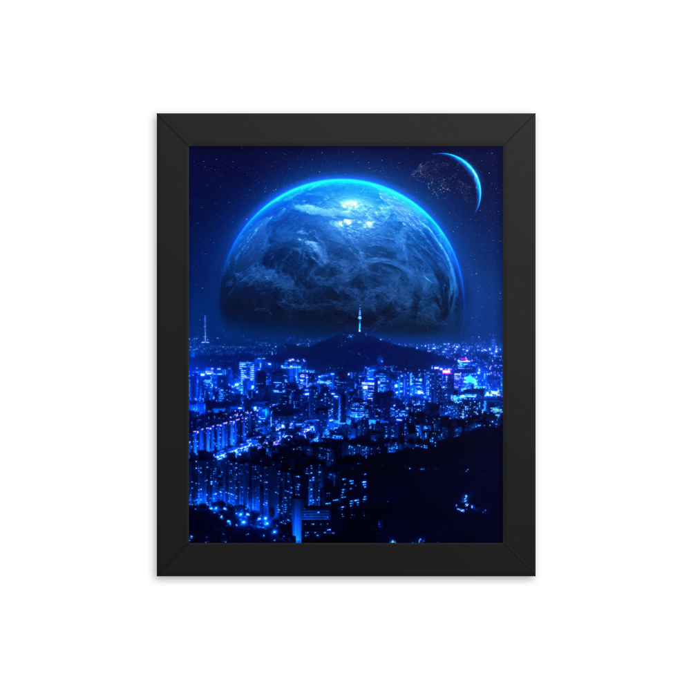 "2AM IN SEOUL." Framed print