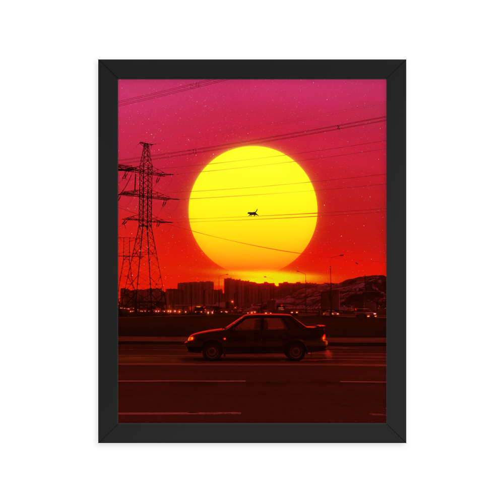 "RETROSUN." Framed print