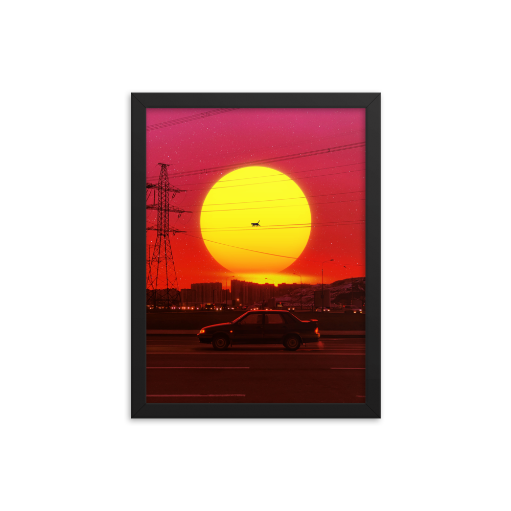 "RETROSUN." Framed print