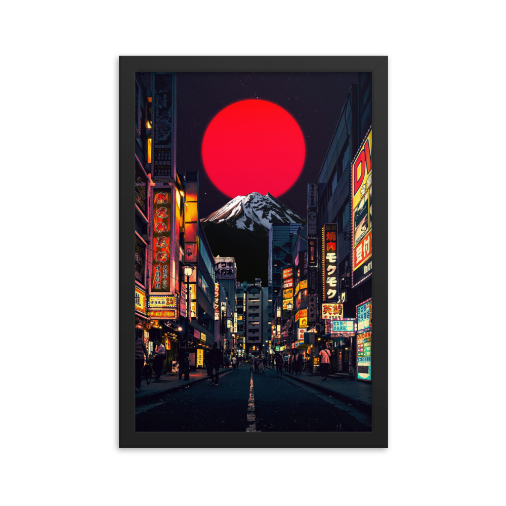 "JAPAN." framed print