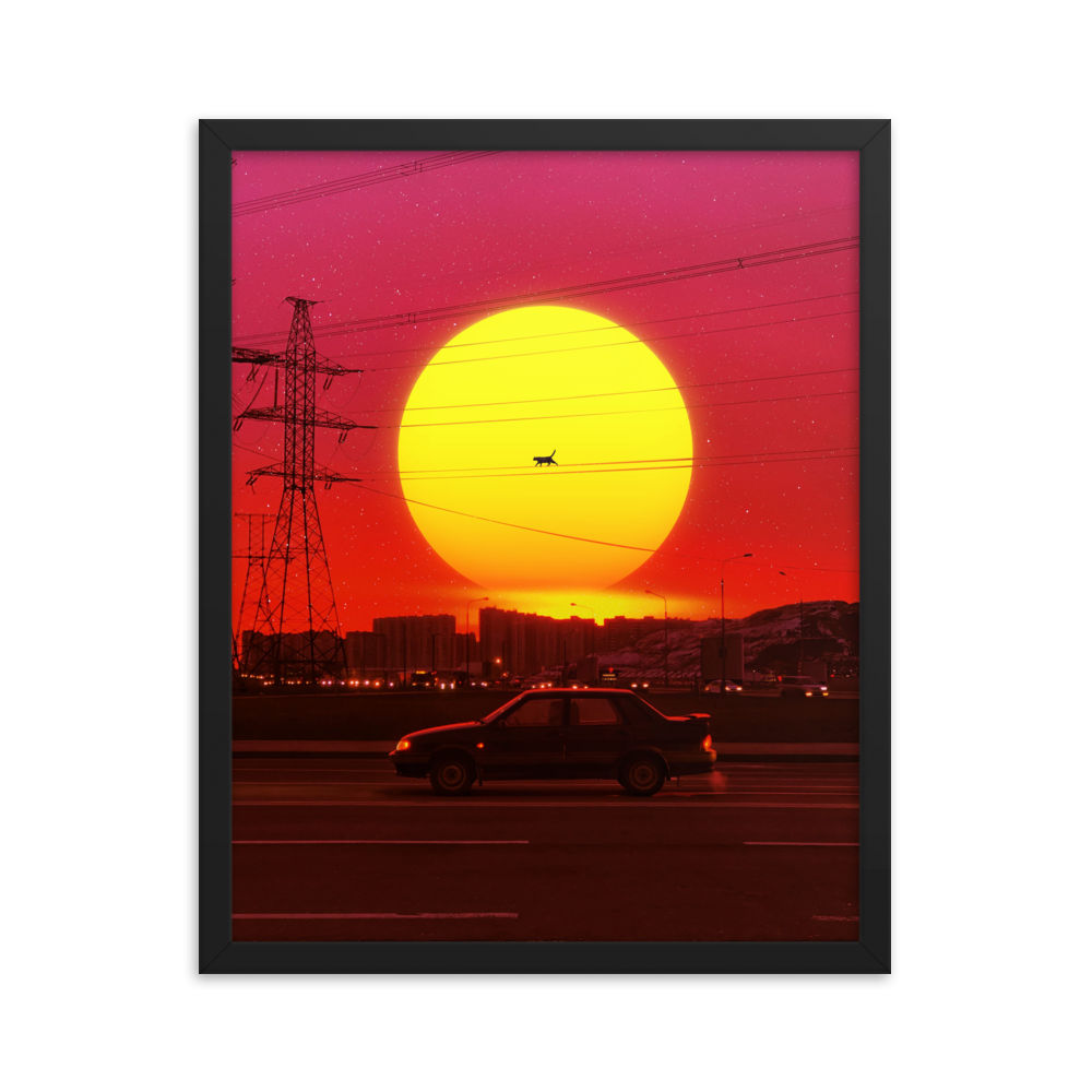 "RETROSUN." Framed print