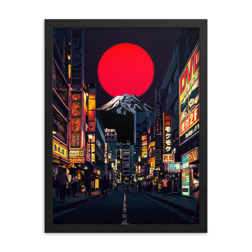 "JAPAN." framed print