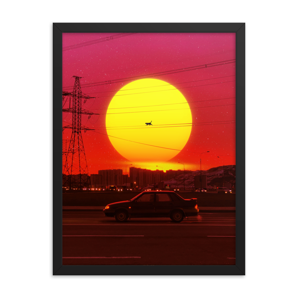 "RETROSUN." Framed print