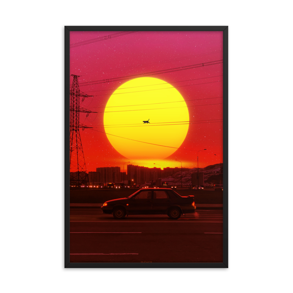 "RETROSUN." Framed print