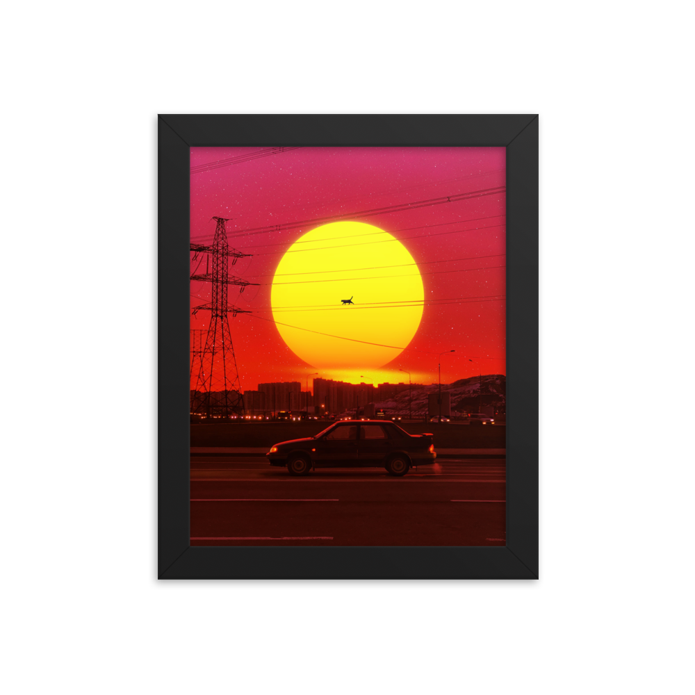 "RETROSUN." Framed print